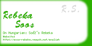 rebeka soos business card